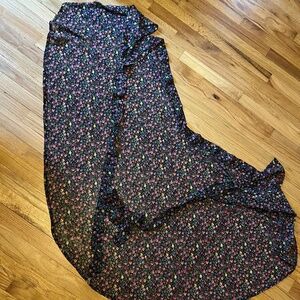 Floral mesh mini wrap skirt